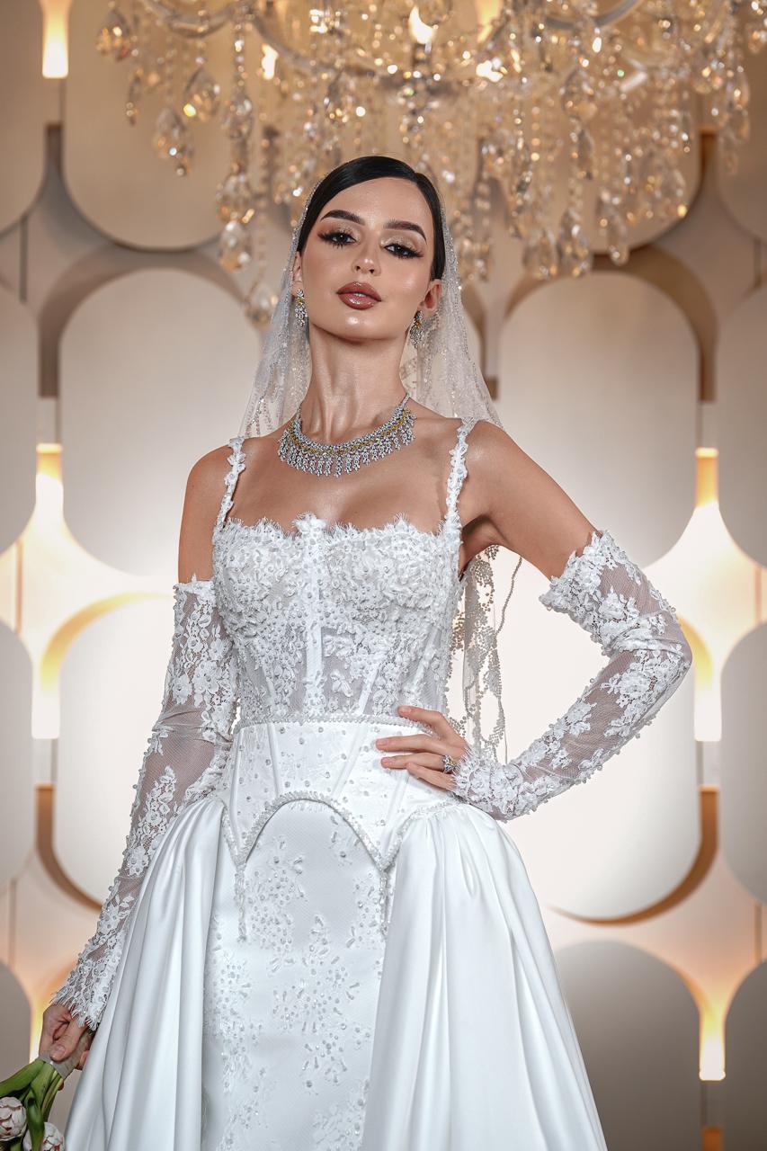 Valentina Corset Lace & Satin A-Line Bridal Gown