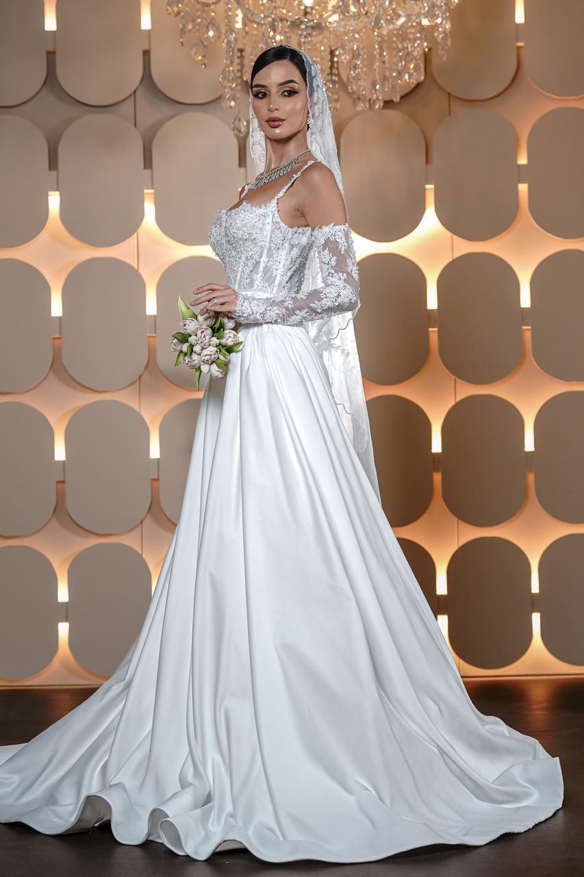 Valentina Corset Lace & Satin A-Line Bridal Gown