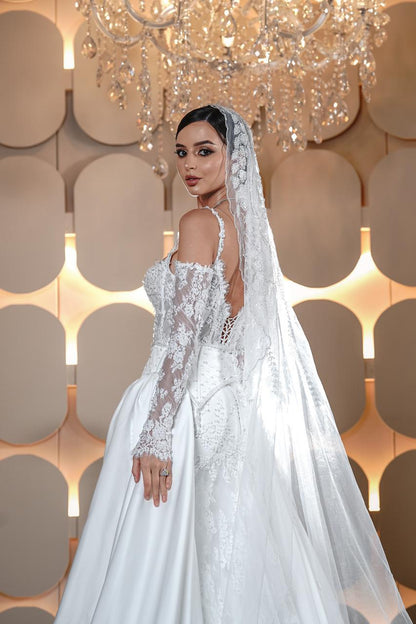 Valentina Corset Lace & Satin A-Line Bridal Gown