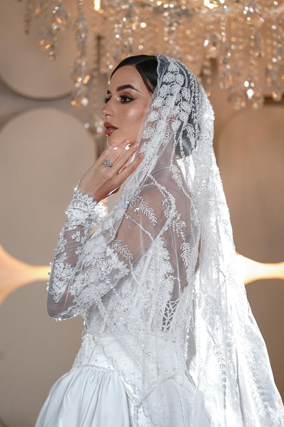 Valentina Corset Lace & Satin A-Line Bridal Gown